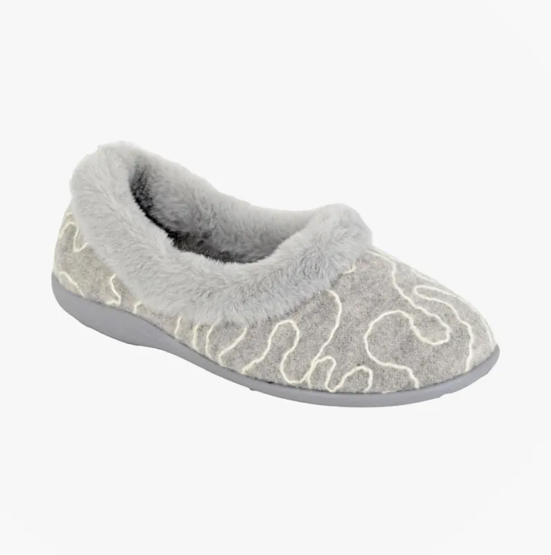 Sleepers DEETA Womens Full Slippers Slippers Grey sold by Shuperb