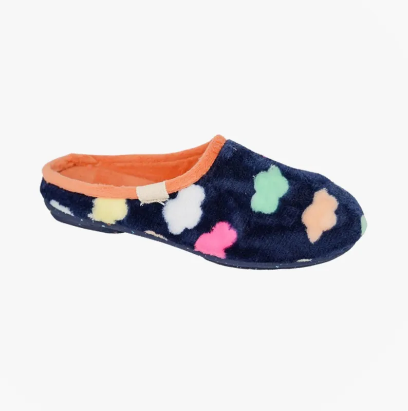 Sleepers SHEENA Womens Mules Slippers Navy Blue sold by Shuperb