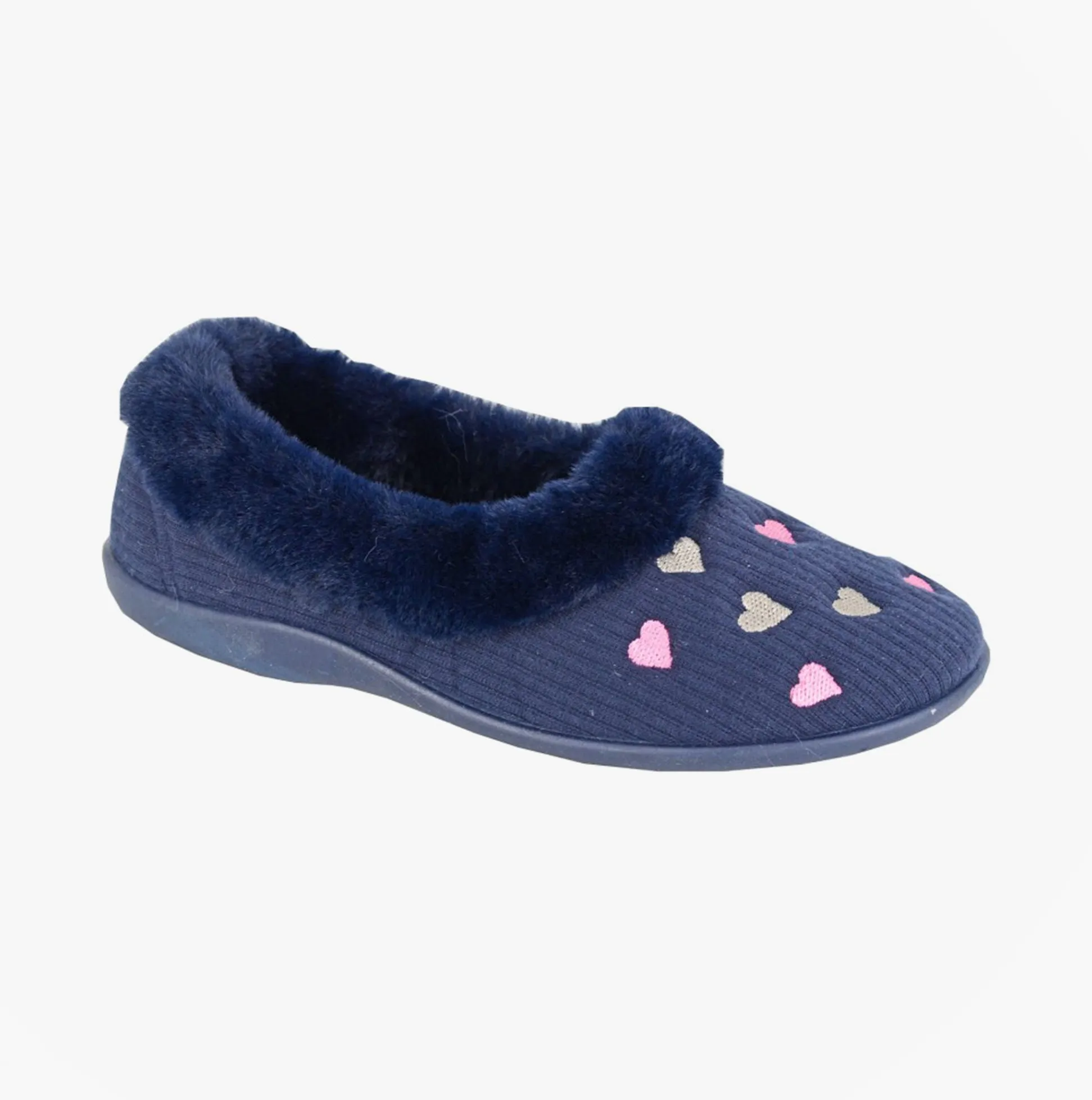 Sleepers DAISY Womens Full Slippers Slippers Navy sold by Shuperb