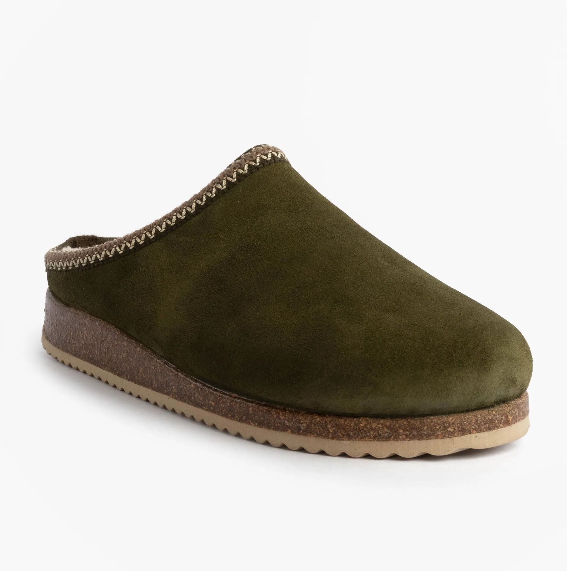 Nordikas 2258 Mens Suede Mule Slippers Khaki sold by Shuperb product image thumbnail 4