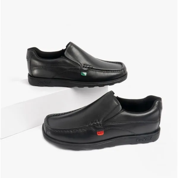 FRAGMA SLIP Boys Leather Moccasin Shoes Black sold by Shuperb product image thumbnail 2