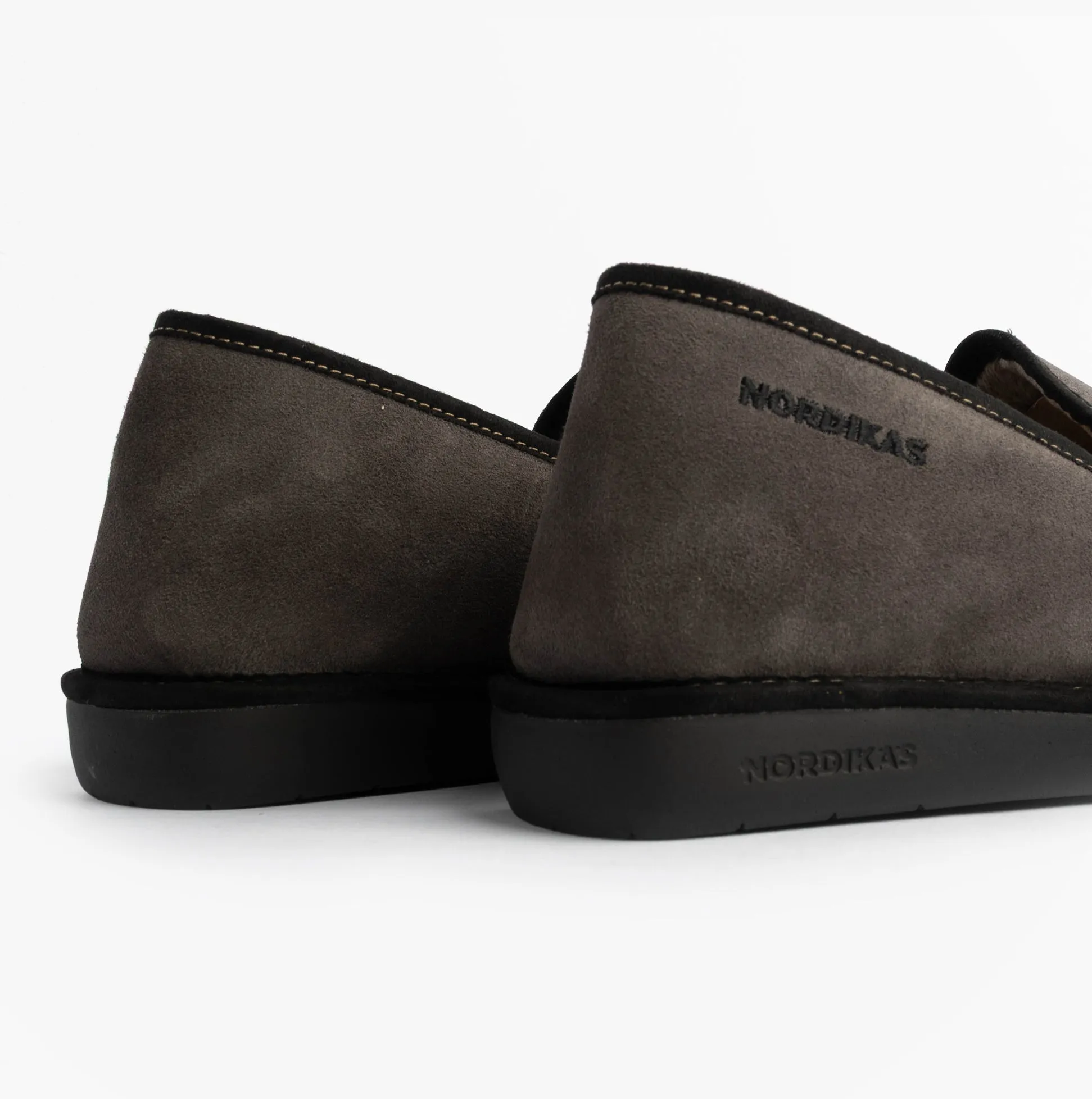 Nordikas 663 Mens Suede Full Slippers Grey sold by Shuperb product image thumbnail 4
