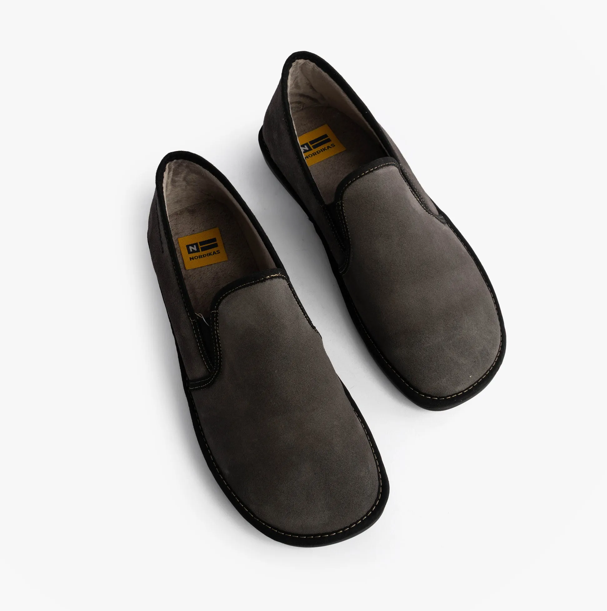 Nordikas 663 Mens Suede Full Slippers Grey sold by Shuperb product image thumbnail 2