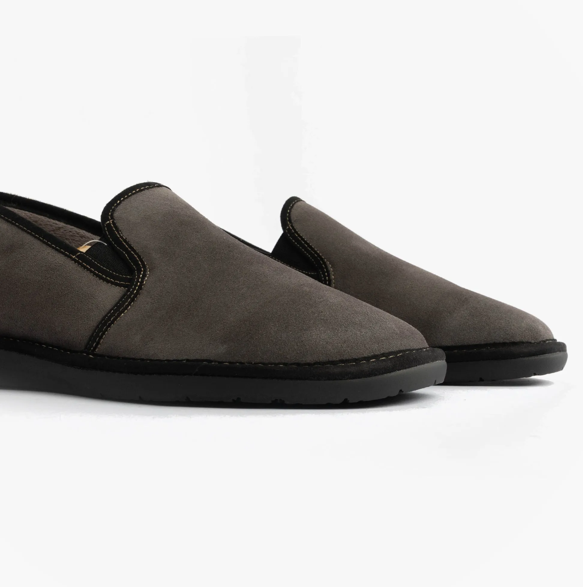 Nordikas 663 Mens Suede Full Slippers Grey sold by Shuperb product image thumbnail 3