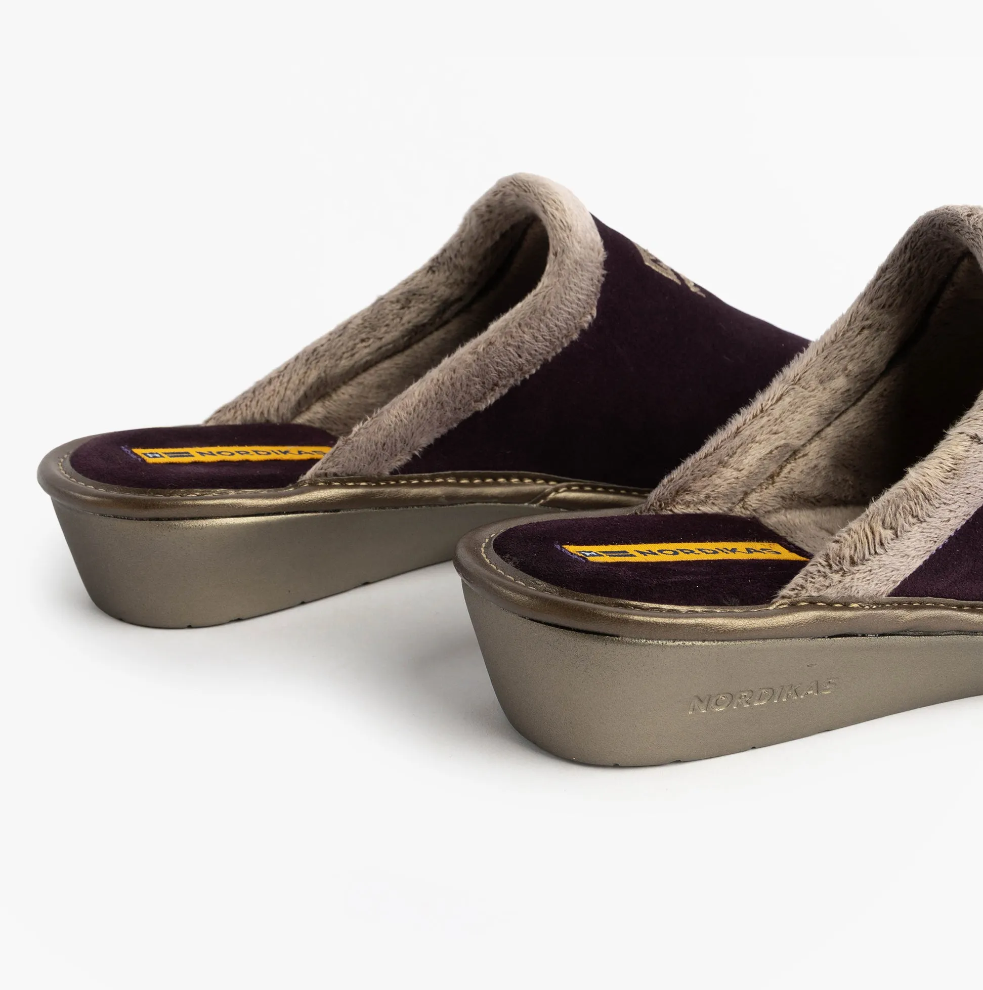 Nordikas 238 Womens Suede Mule Slippers Purple sold by Shuperb product image thumbnail 5