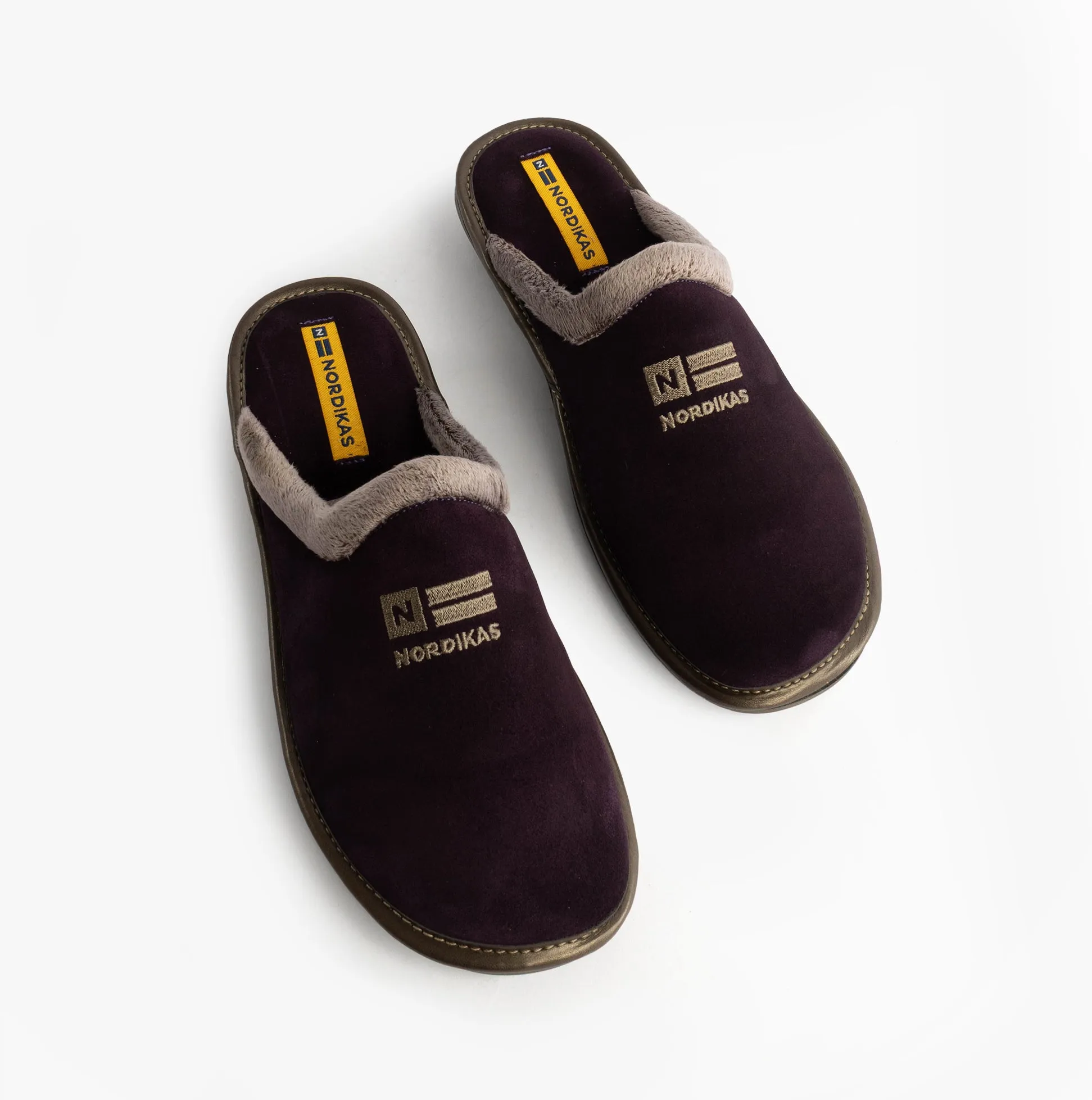 Nordikas 238 Womens Suede Mule Slippers Purple sold by Shuperb product image thumbnail 2