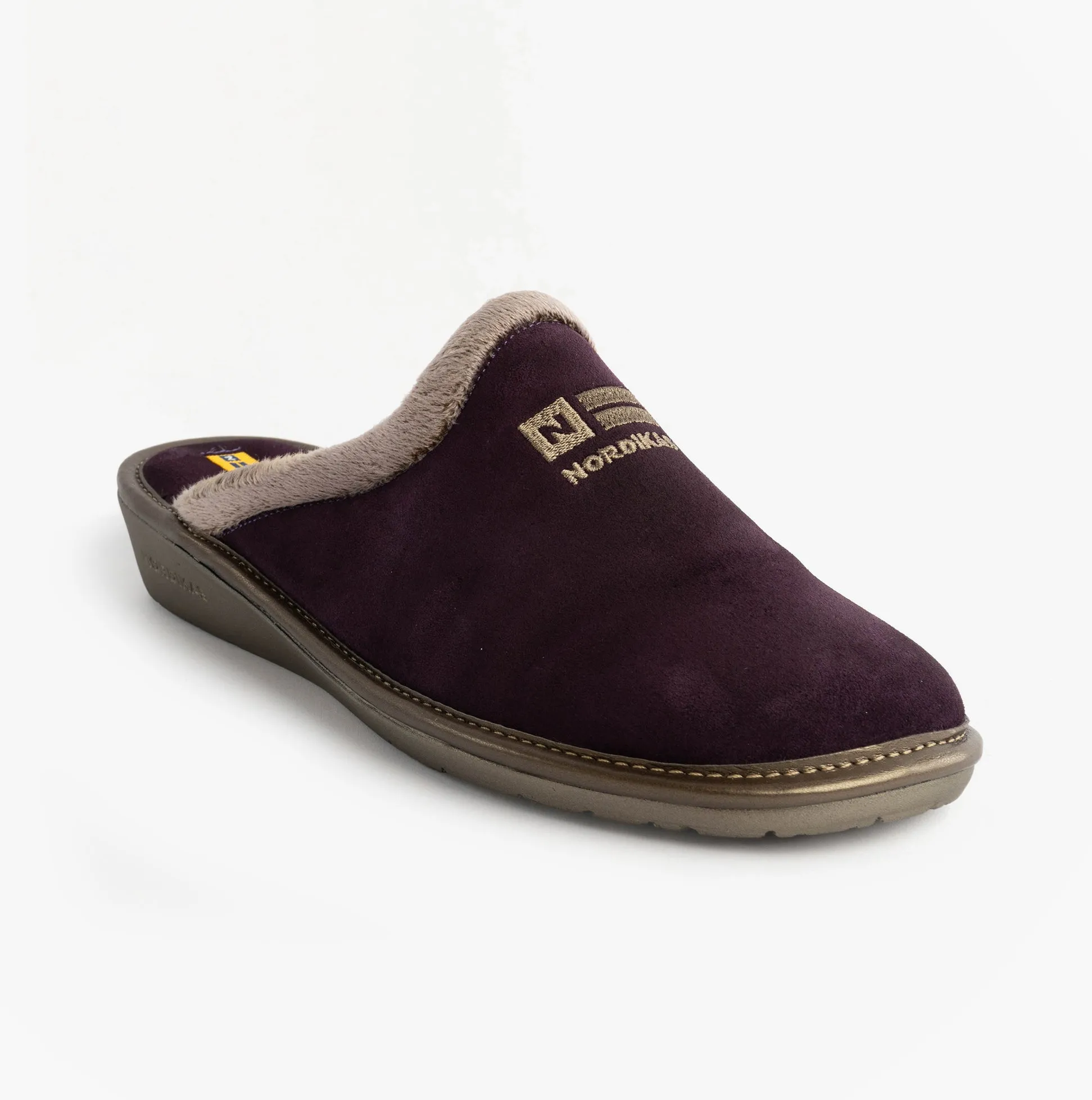 Nordikas 238 Womens Suede Mule Slippers Purple sold by Shuperb product image thumbnail 3
