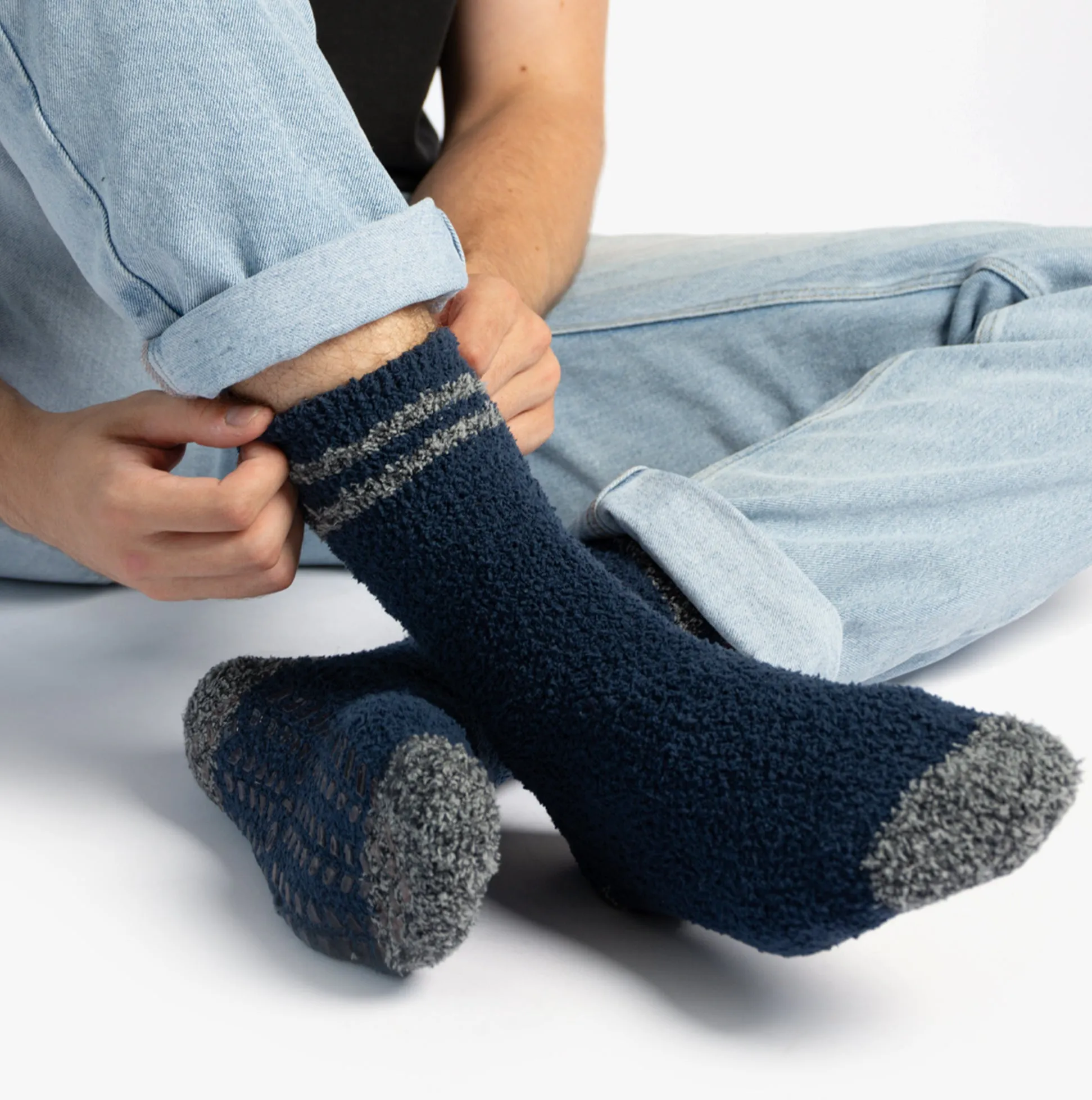 Totes Toasties SUPER SOFT COSY SOCKS (Triple Pack) Mens Socks Navy Mix sold by Shuperb