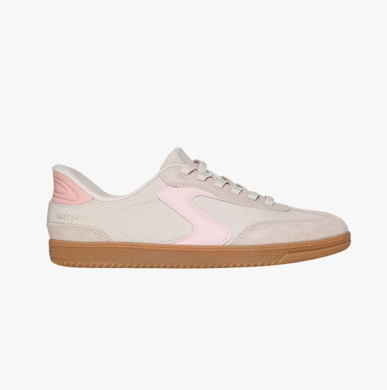 Skechers 185323/NTPK HOTSHOT Womens Trainers Natural Nylon/LeatherPink sold by Shuperb