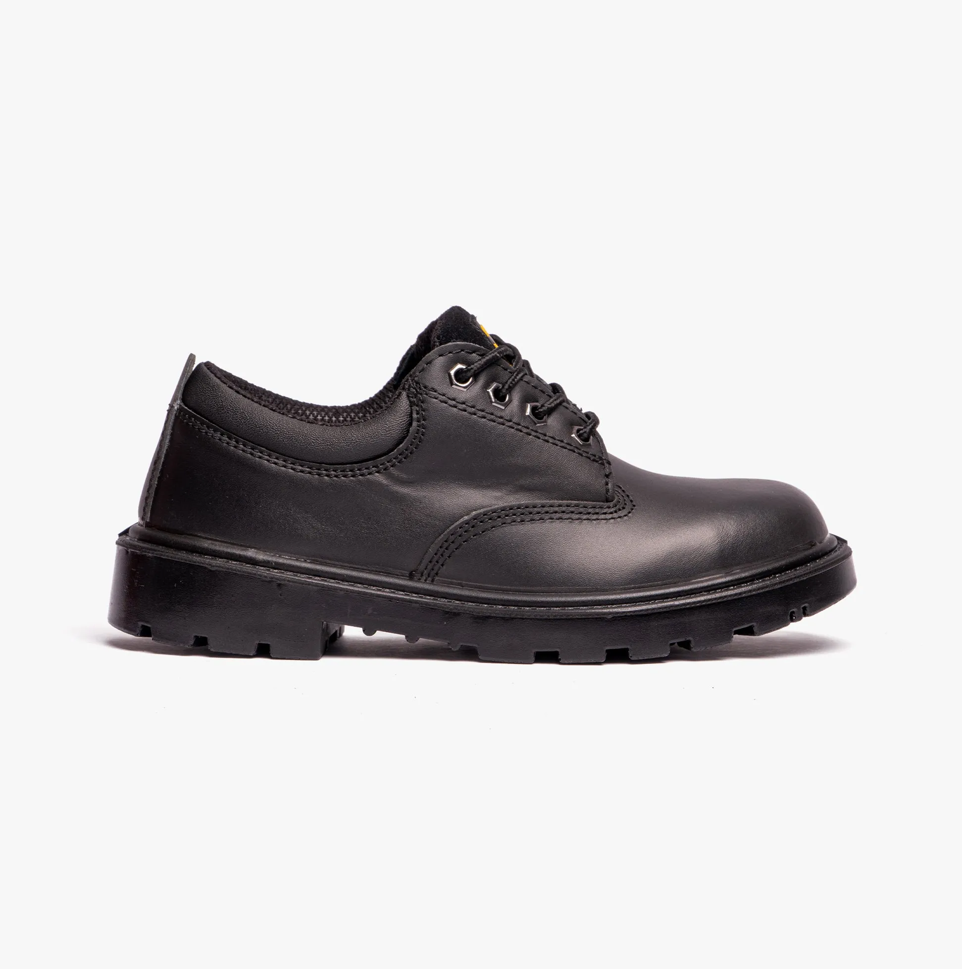 Grafters CONTRACTOR Unisex Leather Safety Shoes Black sold by Shuperb