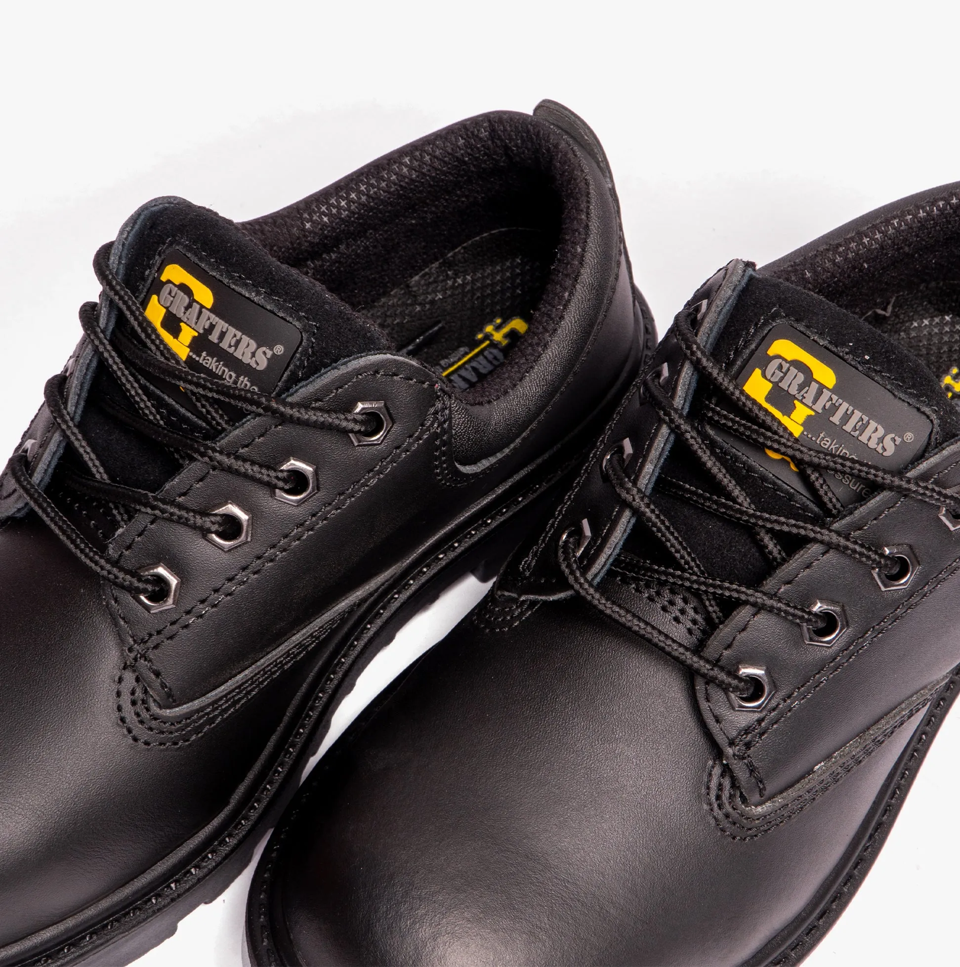 Grafters CONTRACTOR Unisex Leather Safety Shoes Black sold by Shuperb product image thumbnail 5