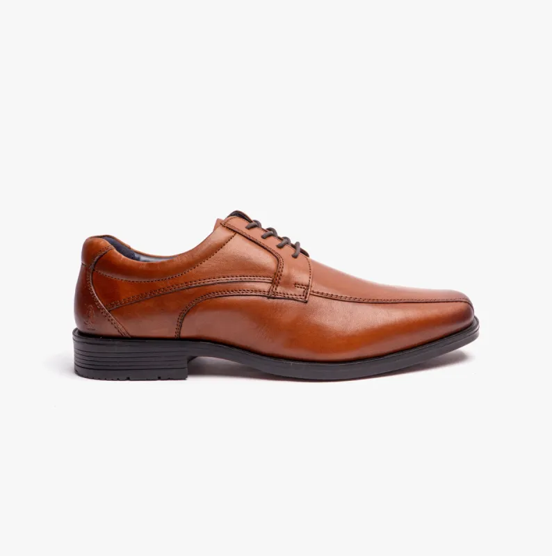 Hush Puppies BRANDON Mens Leather Lace-Up Shoes Tan sold by Shuperb