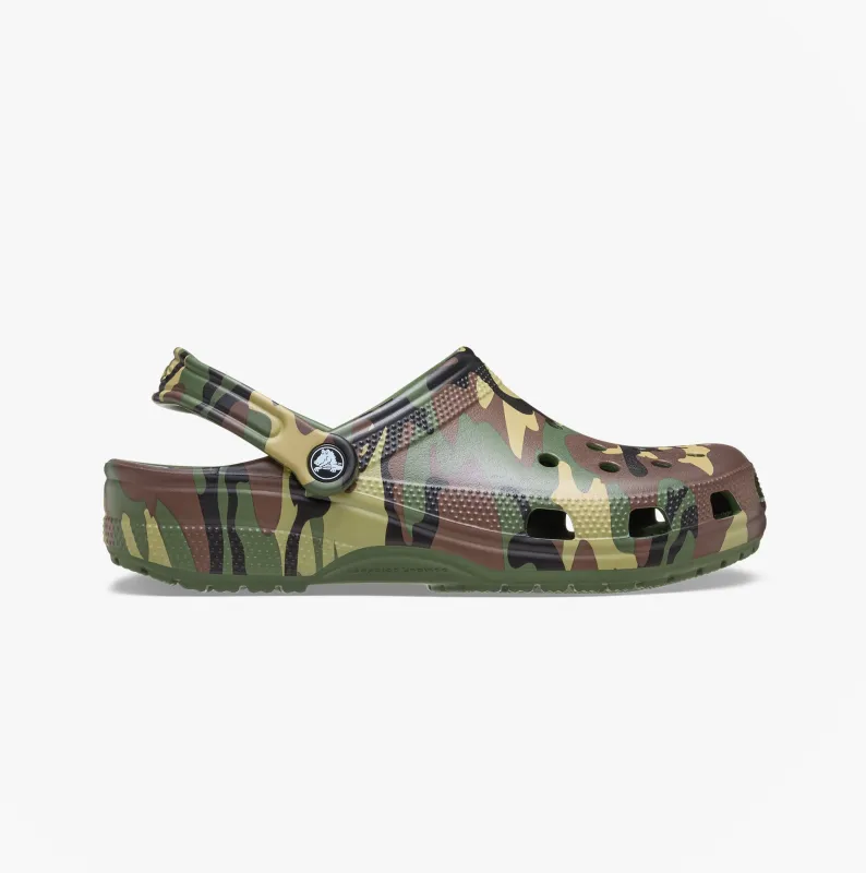 Crocs 211936 CLASSIC CAMOUFLAGE Unisex Adults Clogs Sandals Army Green made by Crocs