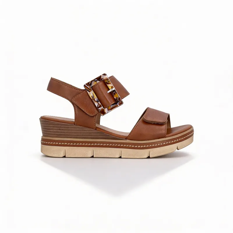 Remonte JERILYN Womens Wedge Sandals Tan made by Remonte