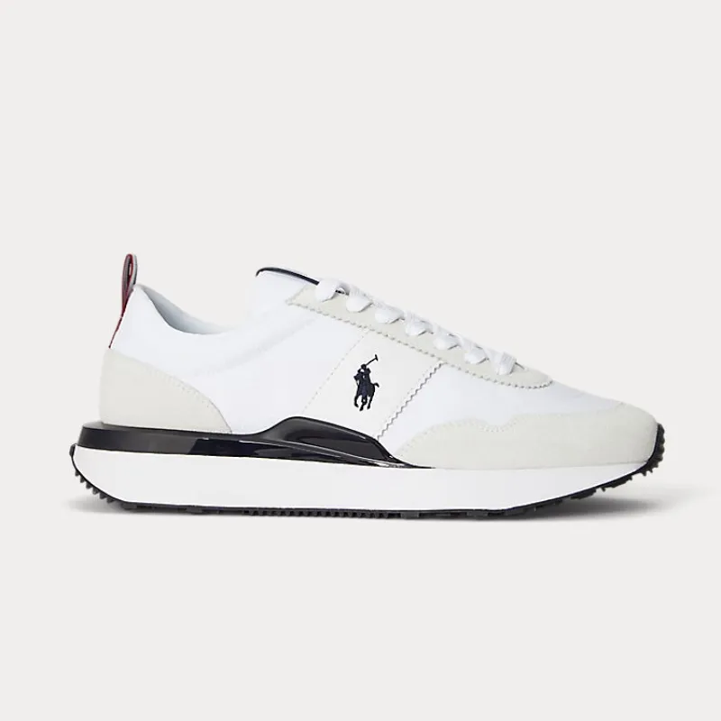 Polo Ralph Lauren TRAIN 89 RIB Mens Casual Trainers White/Navy/Red sold by Shuperb