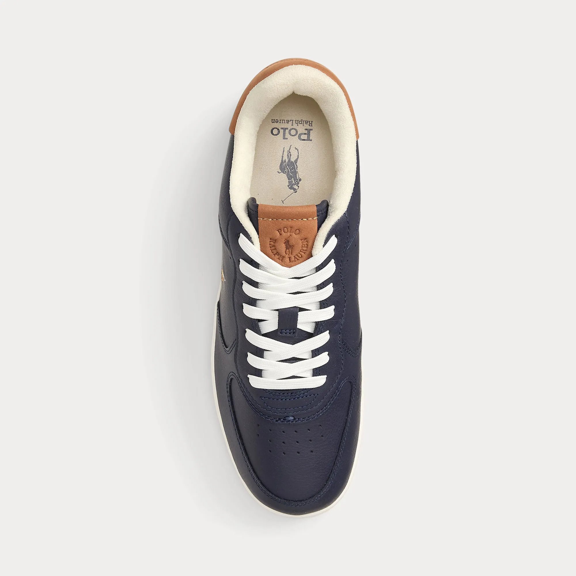 Polo Ralph Lauren MASTERS CRT Mens Court Trainers Navy/Tan sold by Shuperb product image thumbnail 3