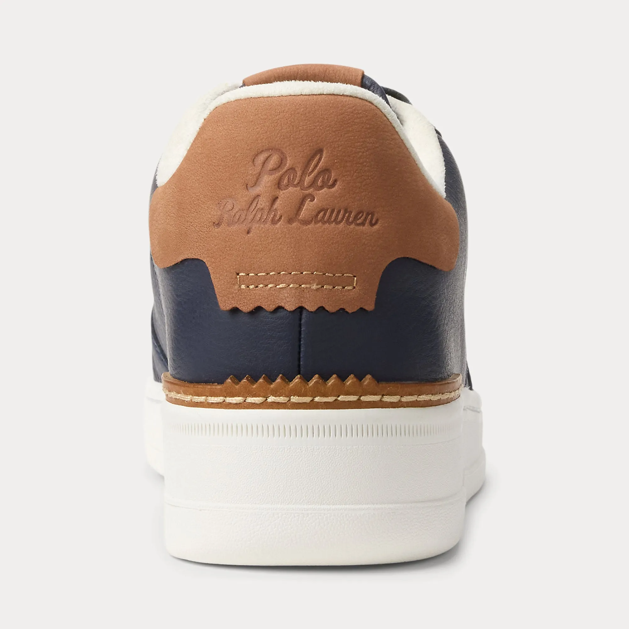 Polo Ralph Lauren MASTERS CRT Mens Court Trainers Navy/Tan sold by Shuperb product image thumbnail 4