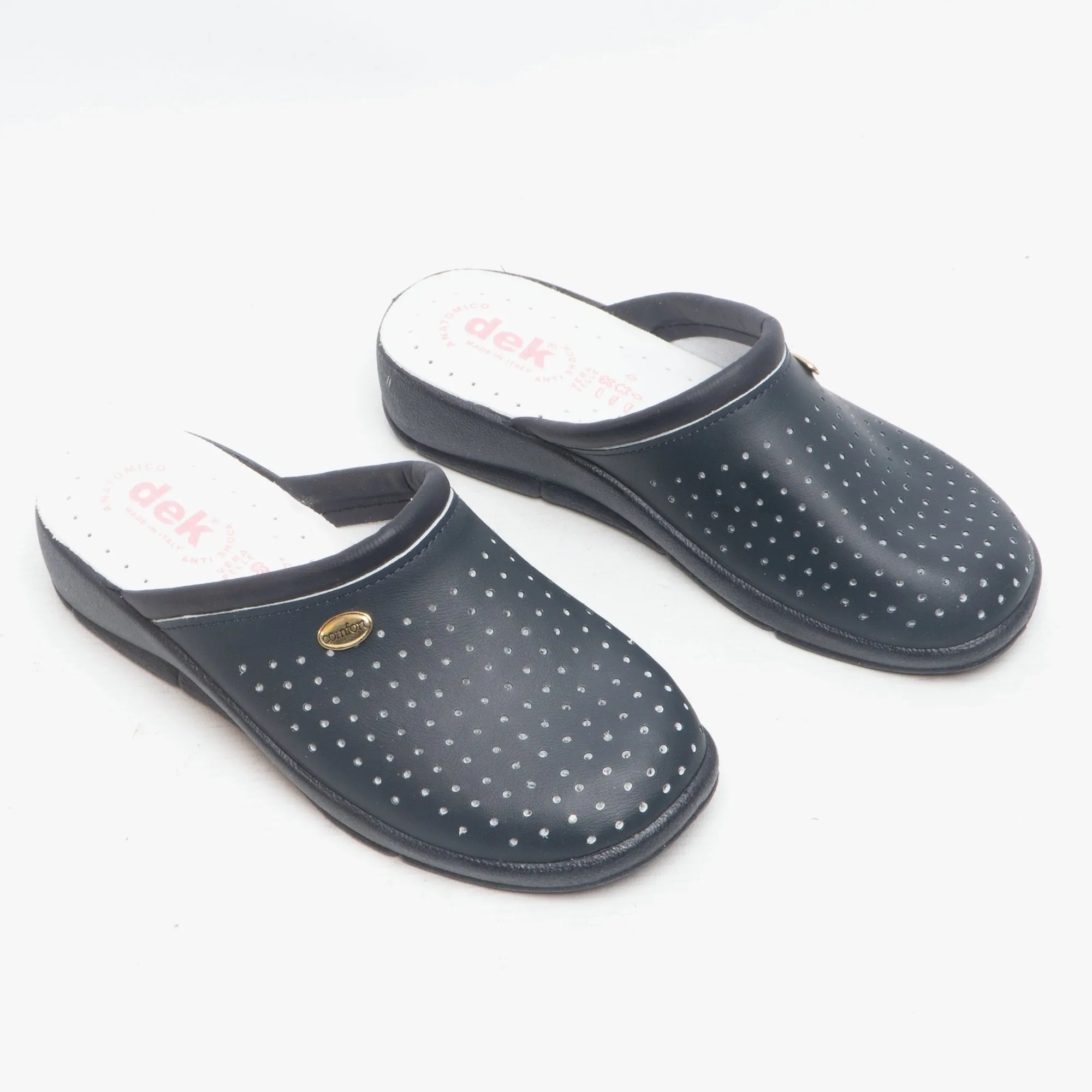 DEK ANGIE Womens Leather Mule Clogs Sandals Navy sold by Shuperb product image thumbnail 2