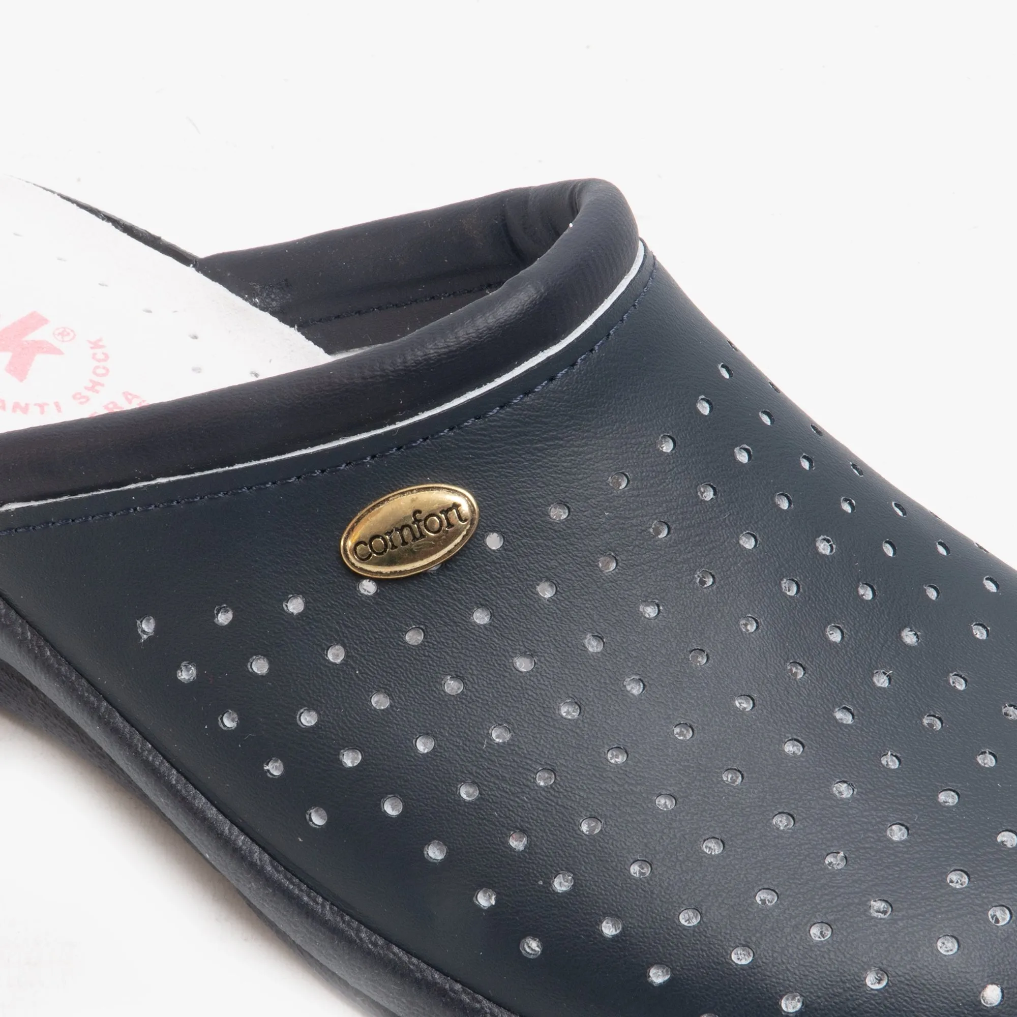 DEK ANGIE Womens Leather Mule Clogs Sandals Navy sold by Shuperb product image thumbnail 3