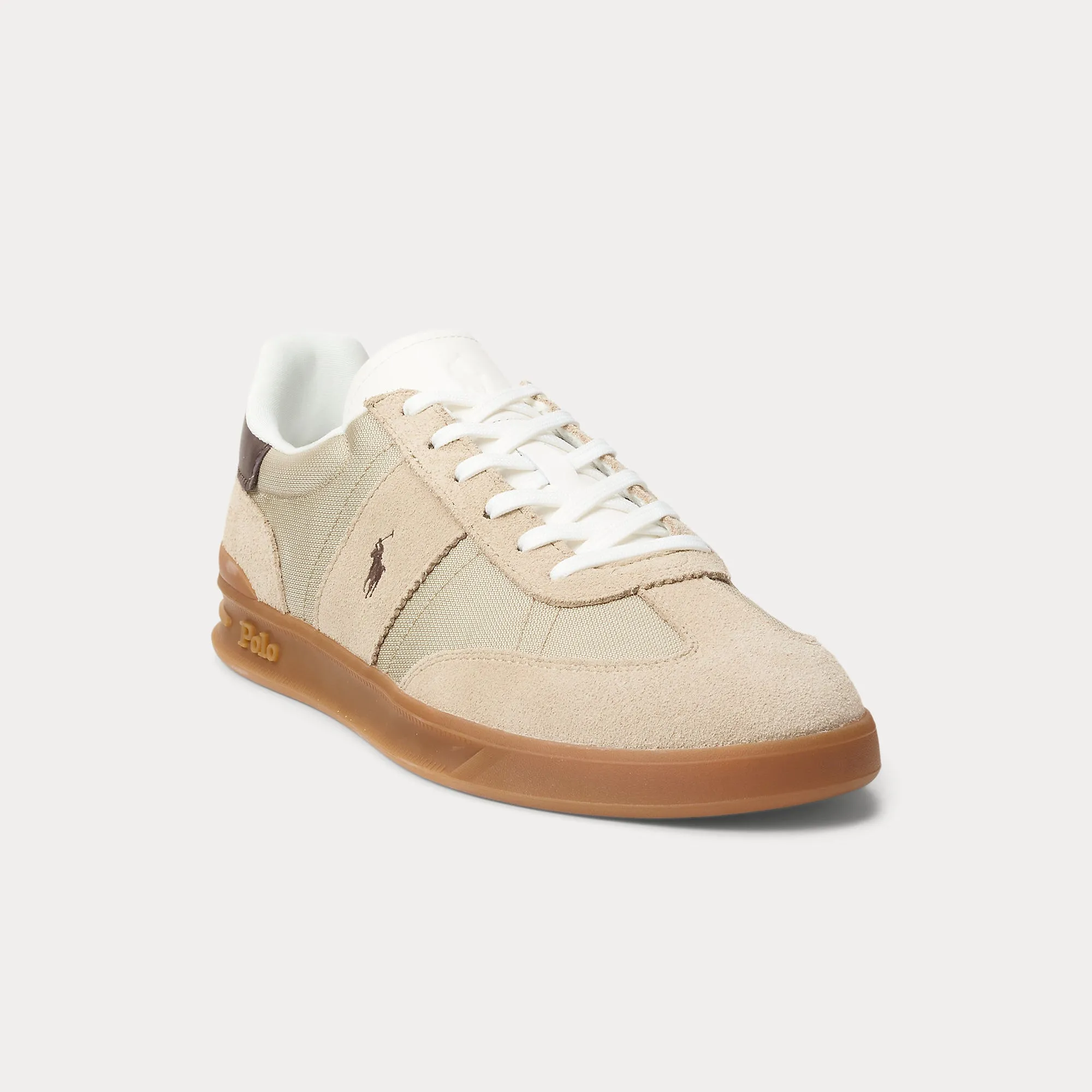 Polo Ralph Lauren HRT AERA PP Mens Court Trainers Milkshake/Dark Brown sold by Shuperb product image thumbnail 5