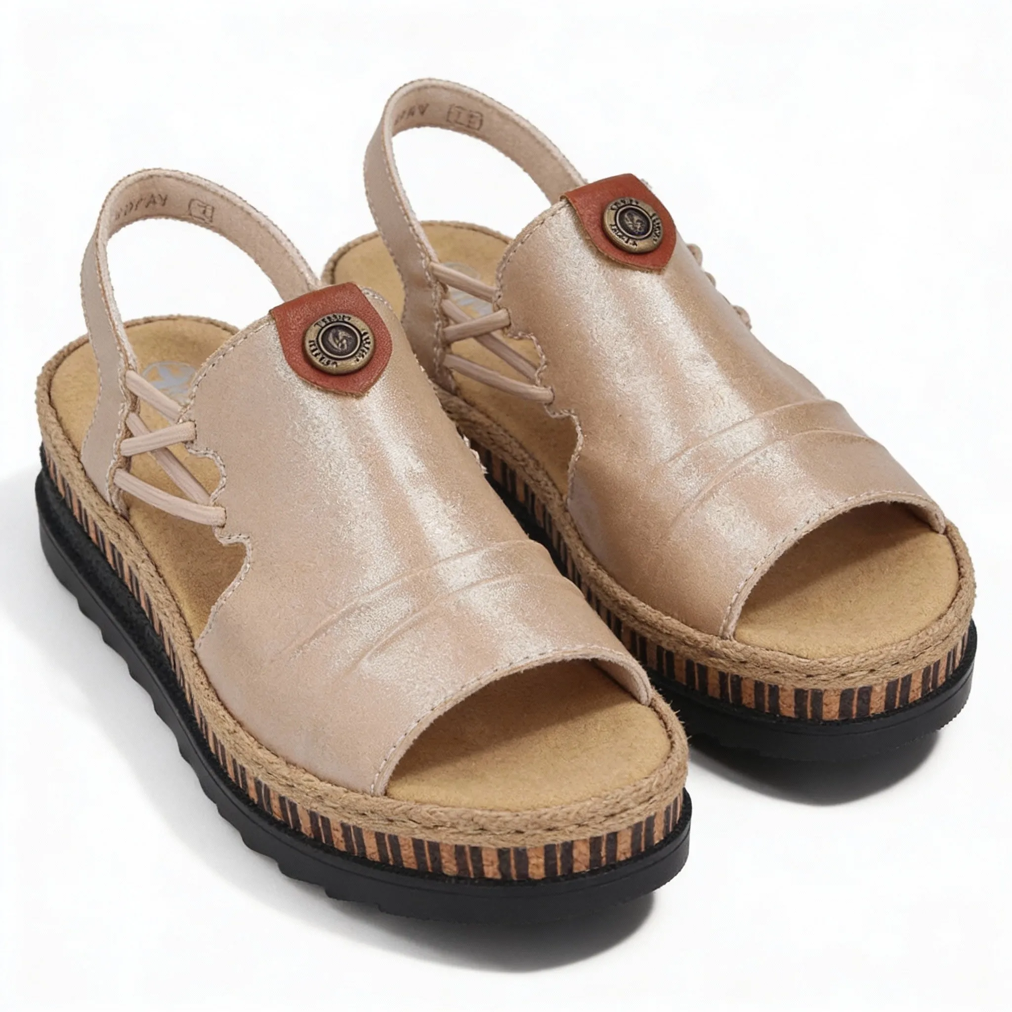 Rieker V7972-60 Womens Slingback Sandals Beige sold by Shuperb product image thumbnail 2