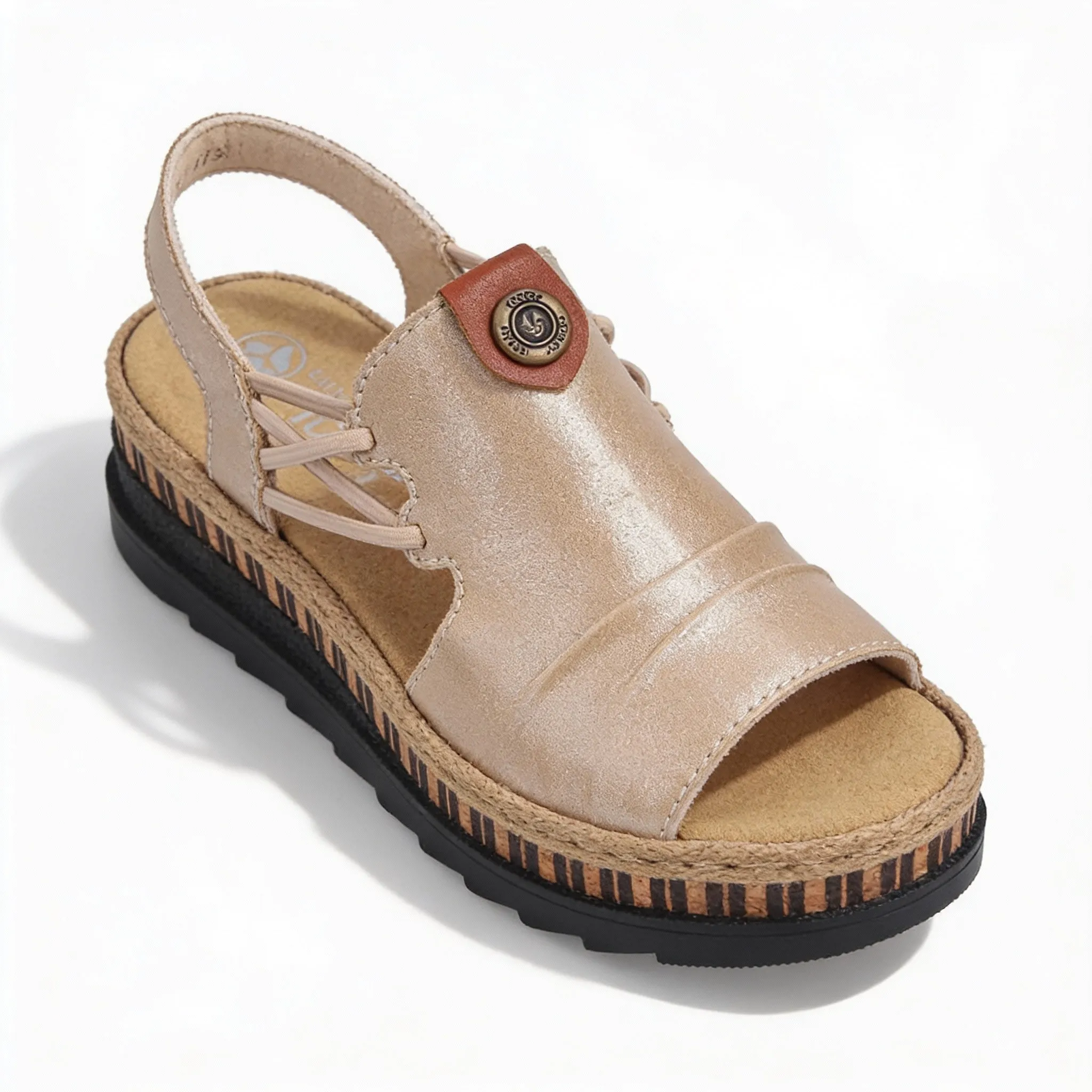 Rieker V7972-60 Womens Slingback Sandals Beige sold by Shuperb product image thumbnail 3