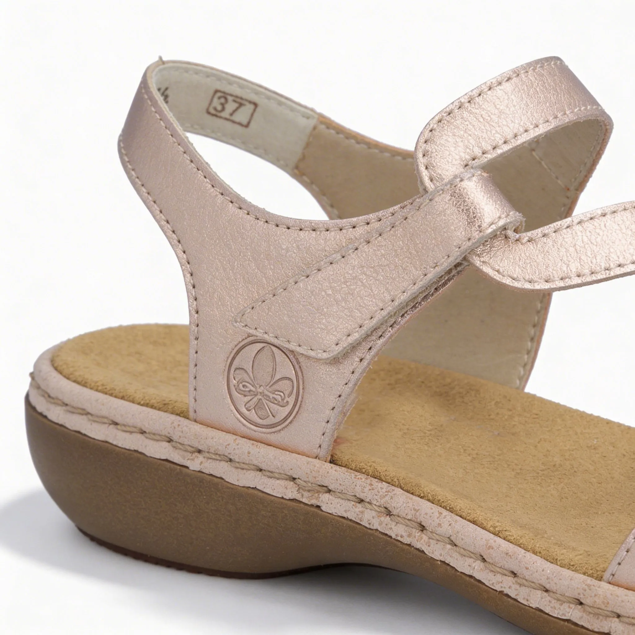 Rieker 659C7-89 Womens Comfort Sandals Metallic sold by Shuperb product image thumbnail 3