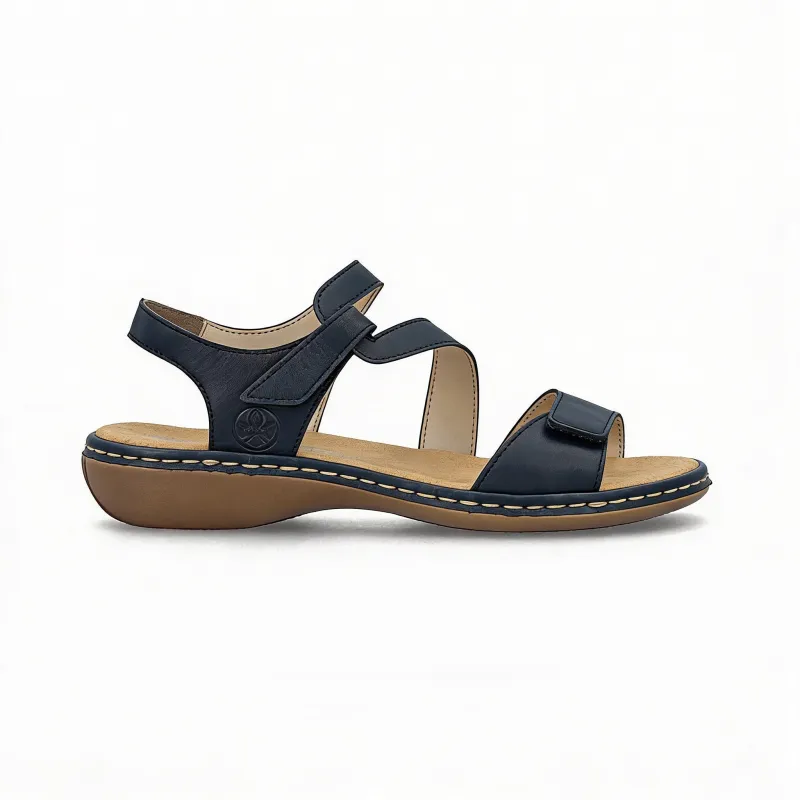 Rieker 659C7-16 Womens Comfort Sandals Blue made by Rieker
