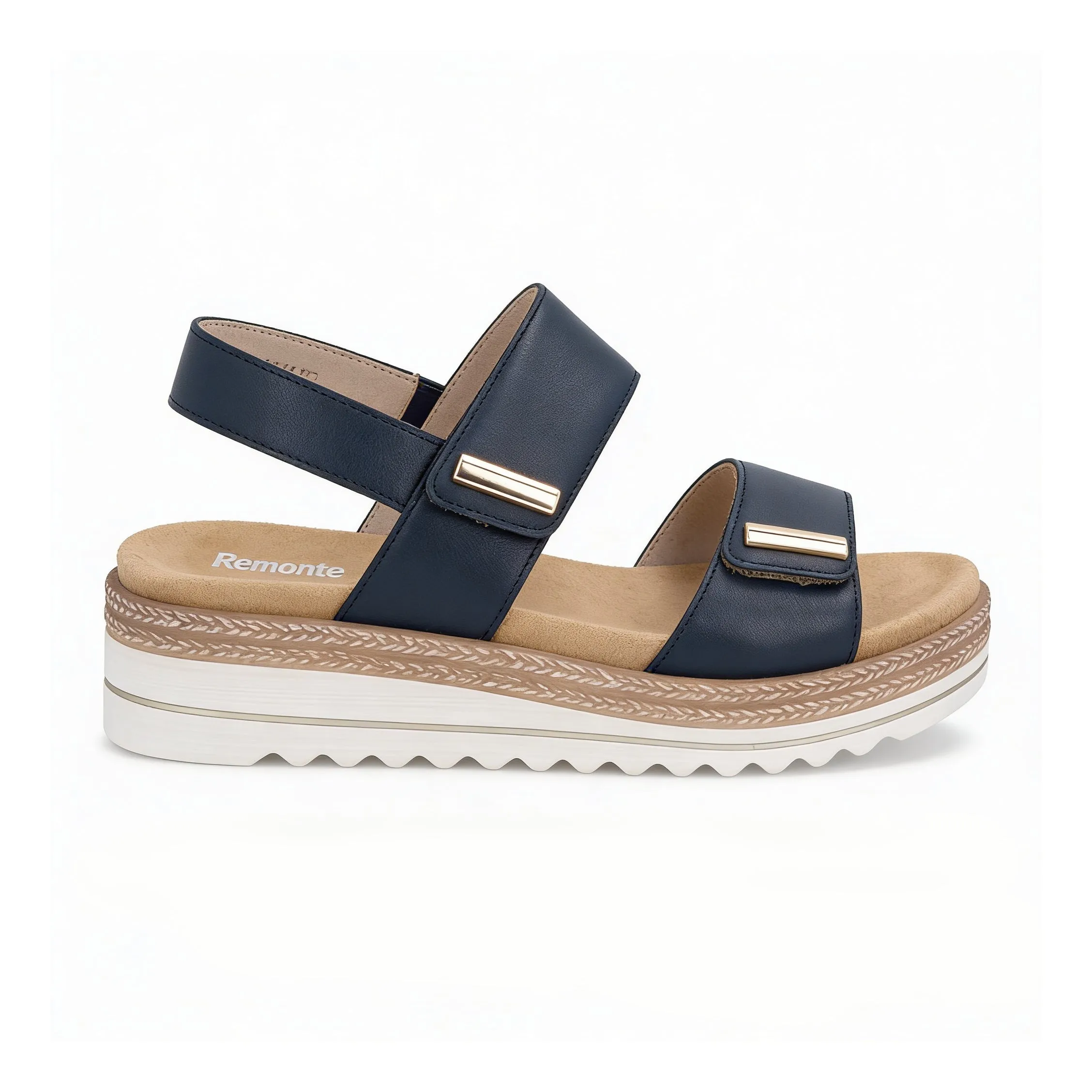 Remonte D0Q59 Womens Ankle Strap Sandals Blue sold by Shuperb