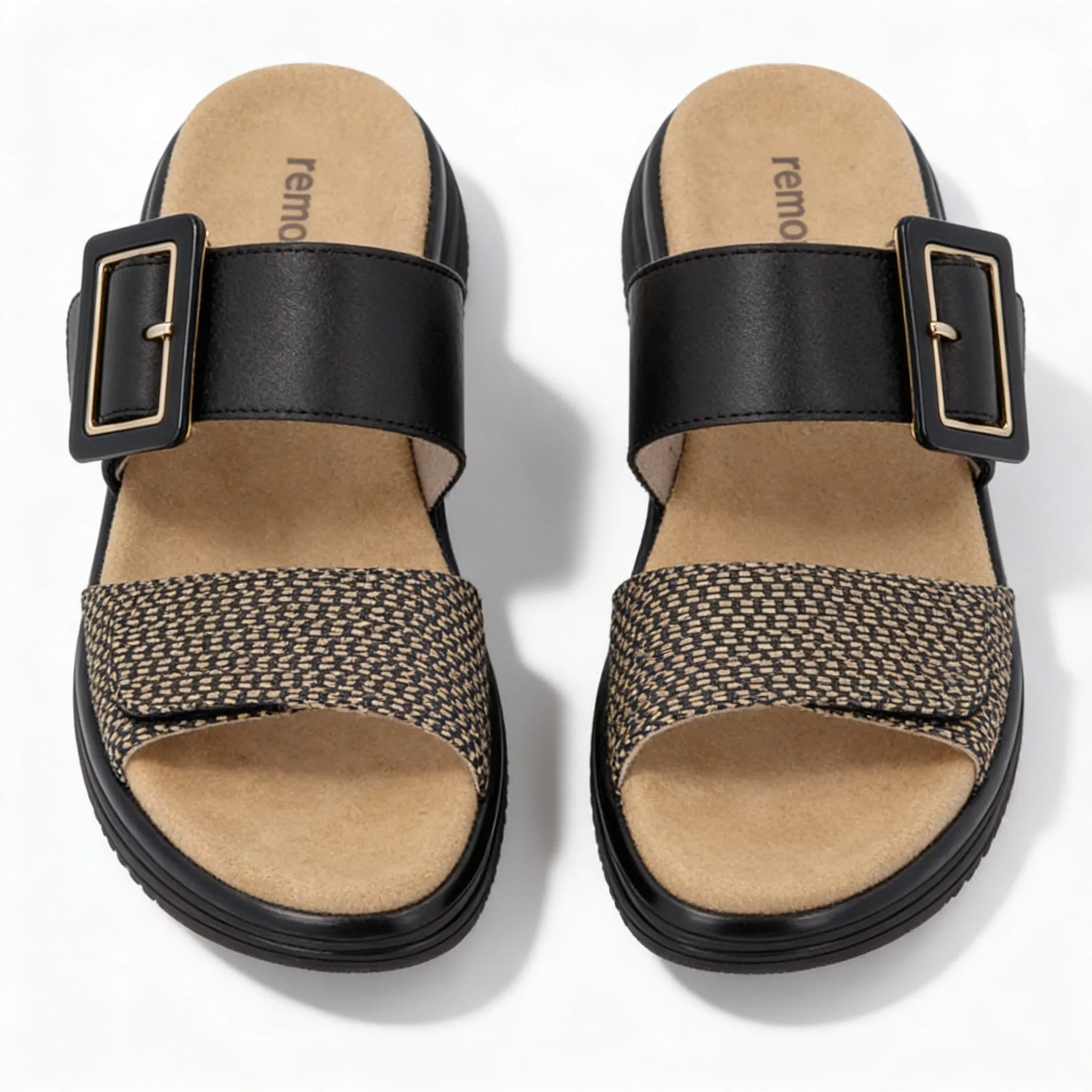 Remonte D1J61 Womens Cross Strap Sandals Black/Brown sold by Shuperb product image thumbnail 5