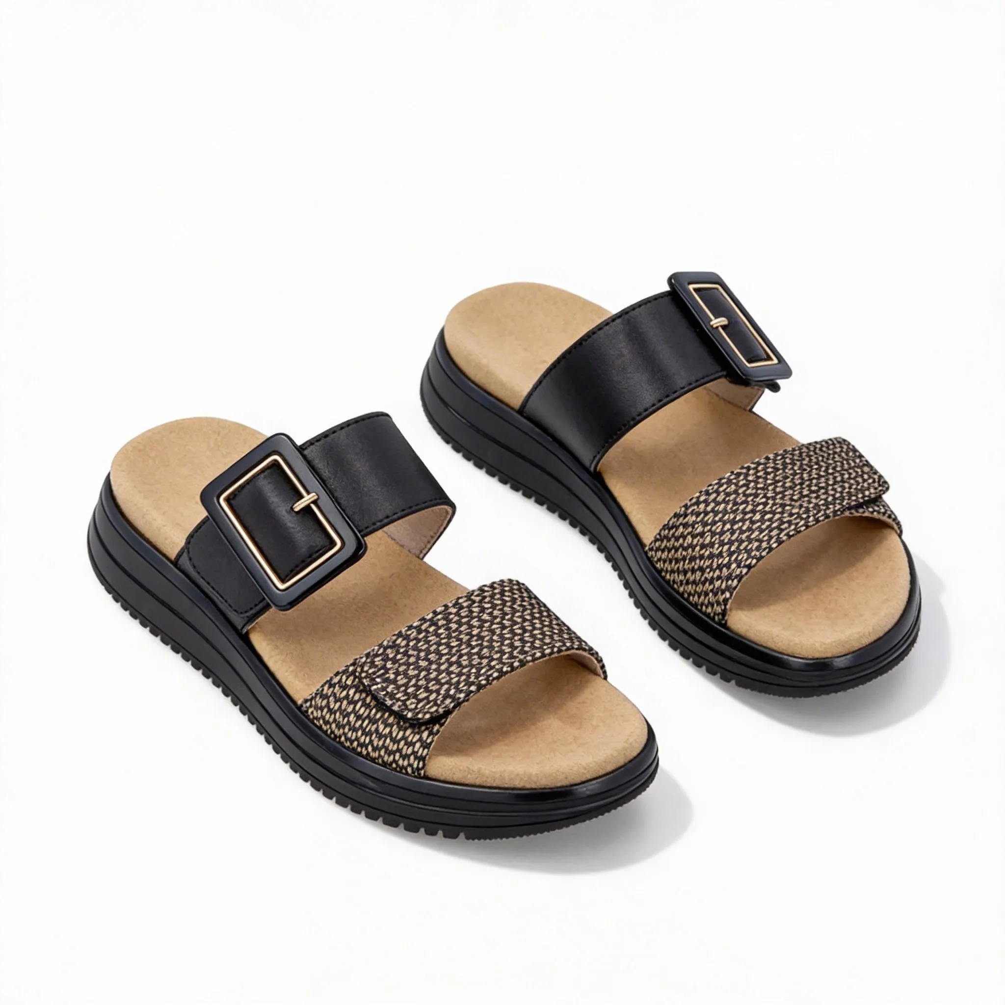 Remonte D1J61 Womens Cross Strap Sandals Black/Brown sold by Shuperb product image thumbnail 3