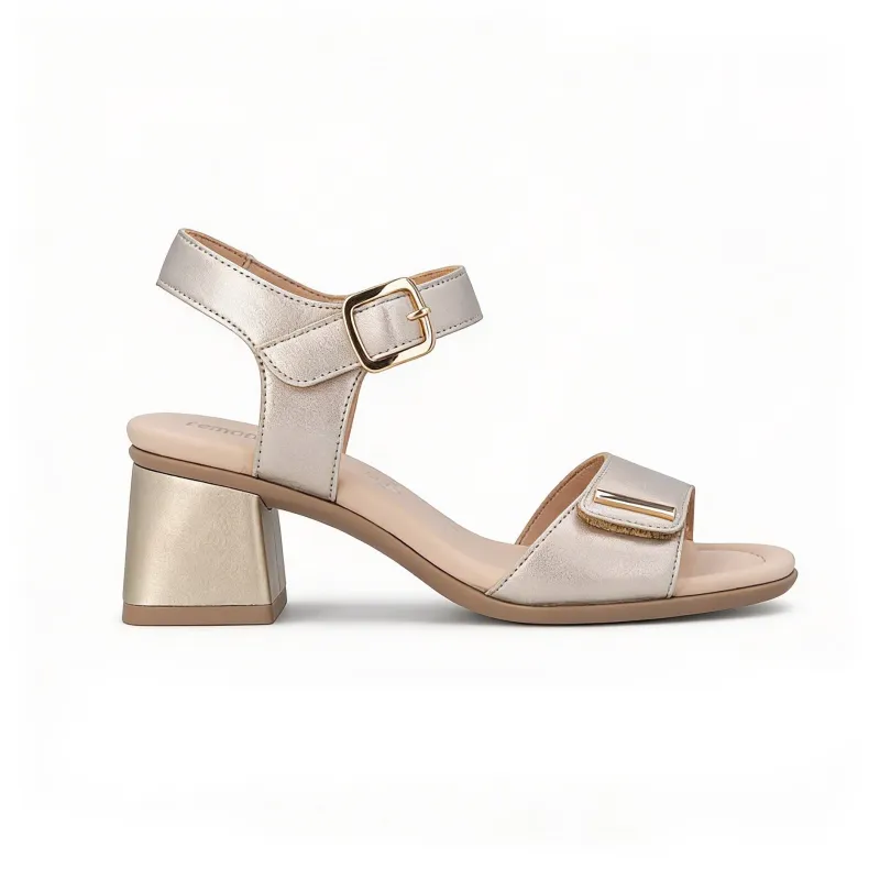 Remonte D1K54 Womens Ankle Strap Sandals Pale Gold made by Remonte