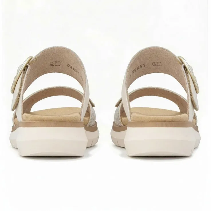 Remonte D2K57 Womens Cross Strap Sandals White/Gold sold by Shuperb product image thumbnail 4