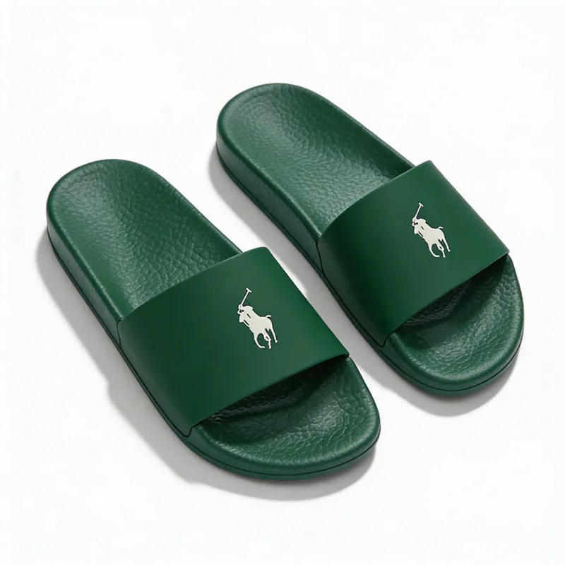 Polo Ralph Lauren POLO SLIDE Mens Sliders Forest/Deckwash White made by Polo by Ralph Lauren