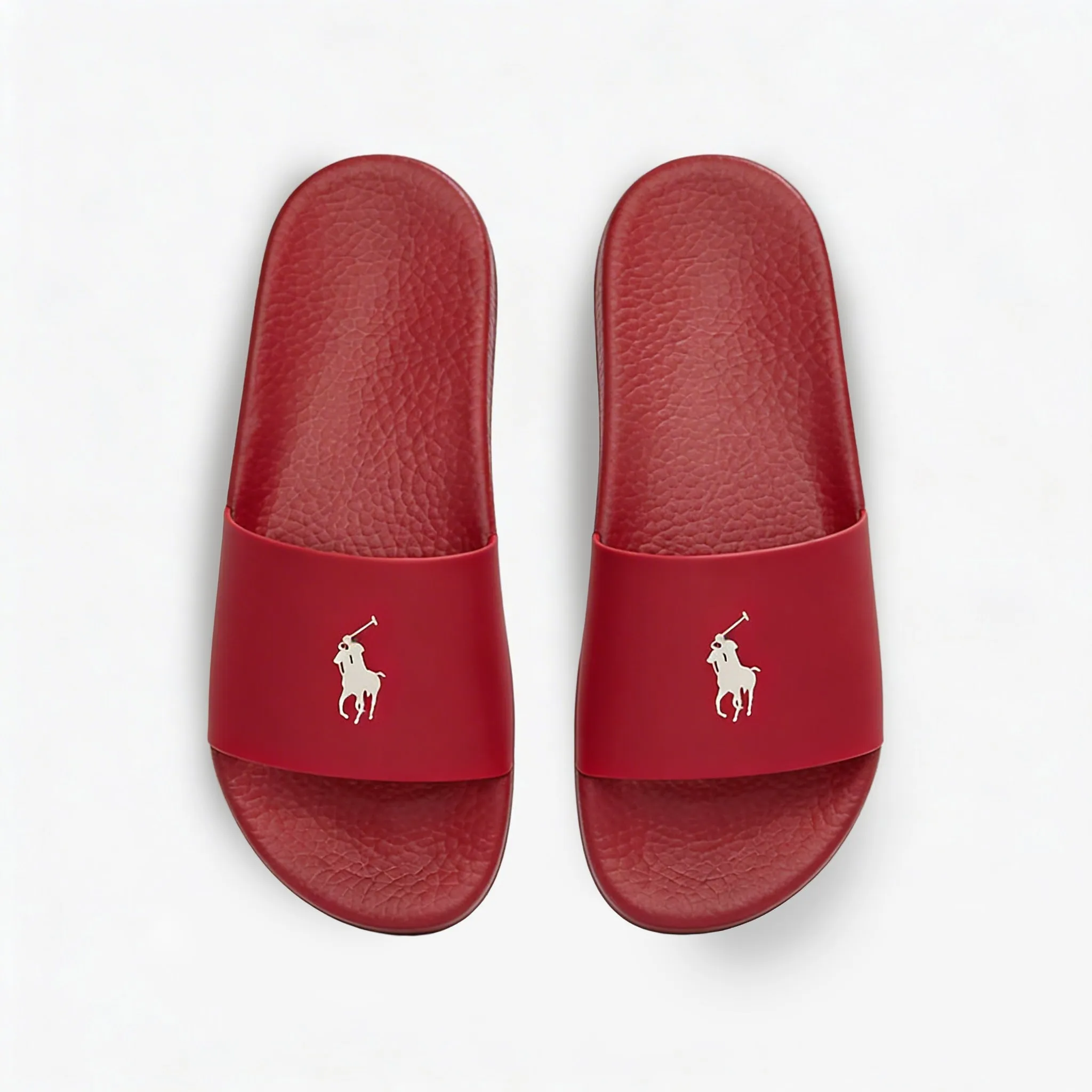 Polo Ralph Lauren POLO SLIDE Mens Sliders Red/Deckwash White sold by Shuperb