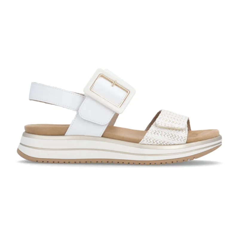 Remonte D1J53 Womens Cross Strap Sandals White made by Remonte