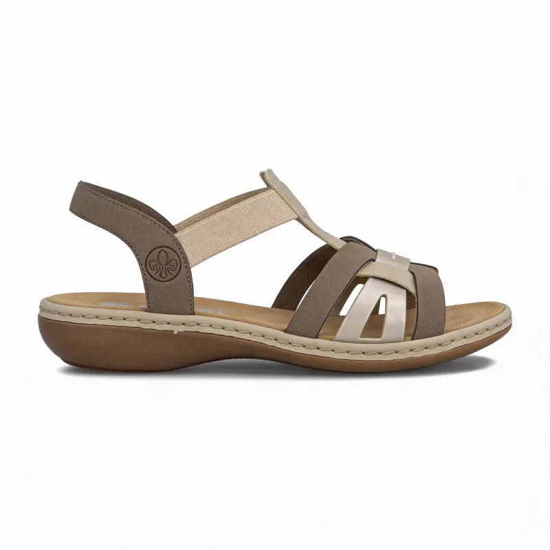 Rieker 65918-64 Womens Slingback Sandals Beige made by Rieker