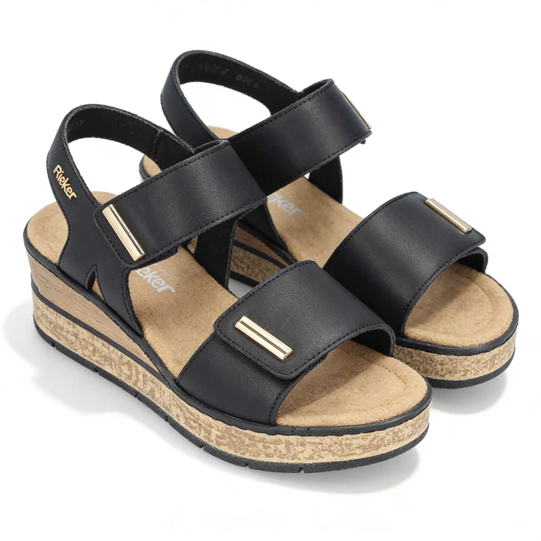 Rieker ROSE Womens Wedge Sandals Black sold by Shuperb product image thumbnail 2