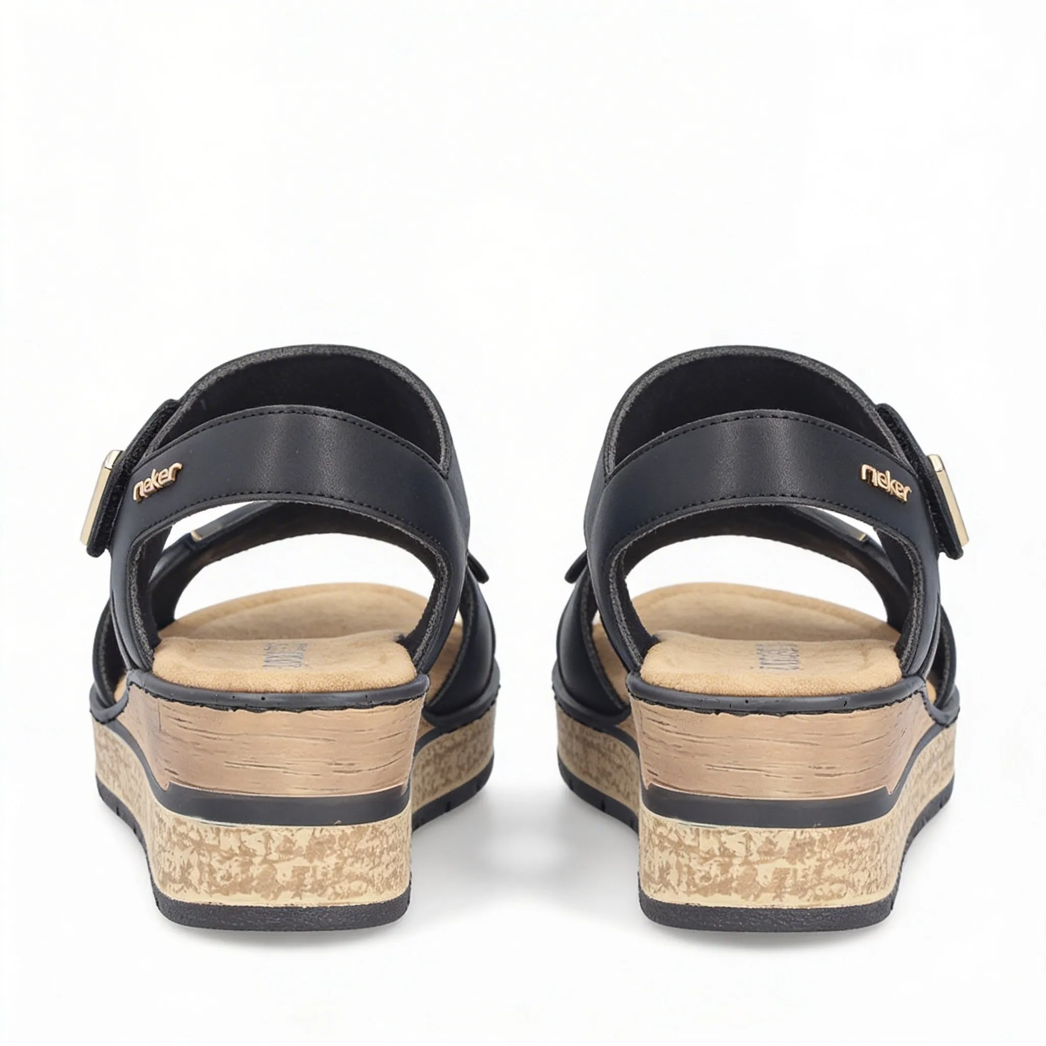 Rieker ROSE Womens Wedge Sandals Black sold by Shuperb product image thumbnail 4