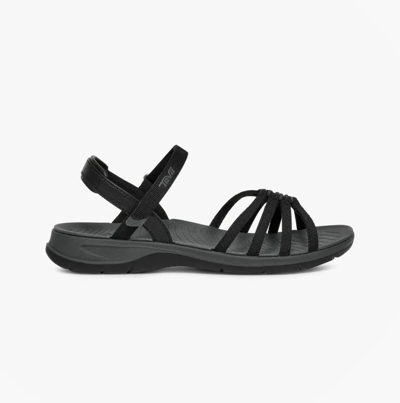 Teva TIRRATRAVELER Womens Cross Strap Sandals Black sold by Shuperb