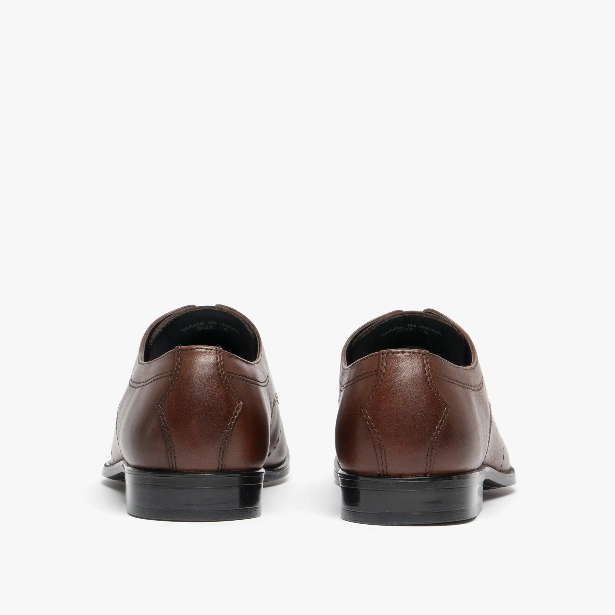 Silver Street London MORTIMER Mens Leather Chisel Toe Semi Brogues Chocolate Brown sold by Shuperb product image thumbnail 4