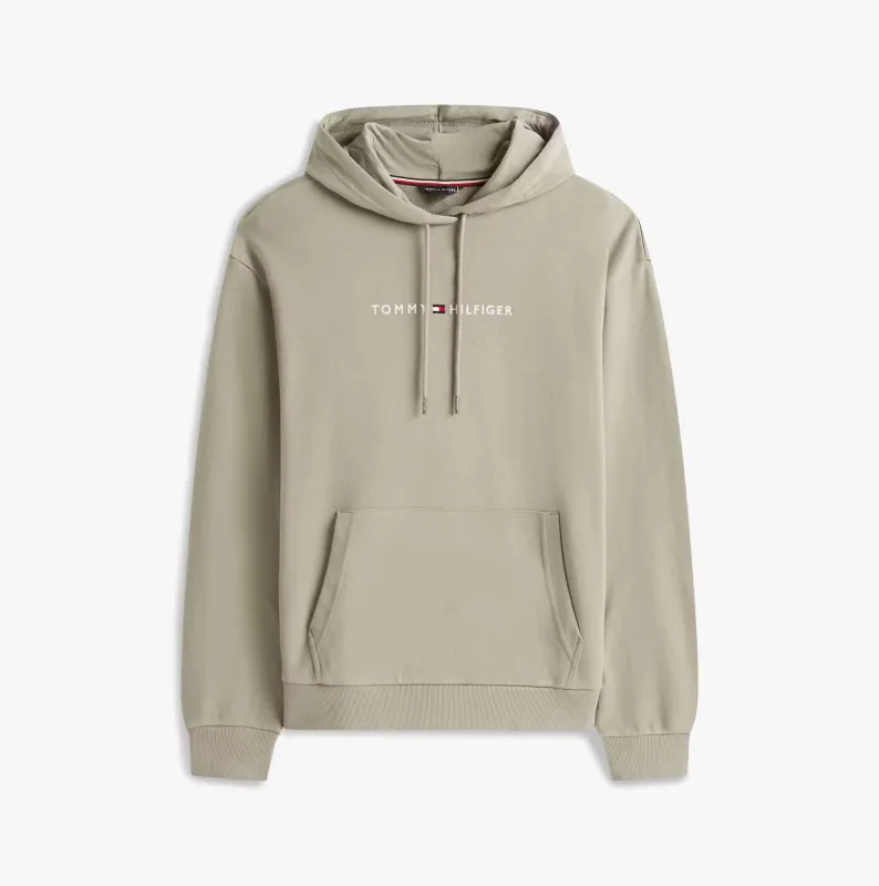 Tommy Hilfiger HOODIE Mens Drawstring Lounge Hoody Utility Sage made by Tommy Hilfiger