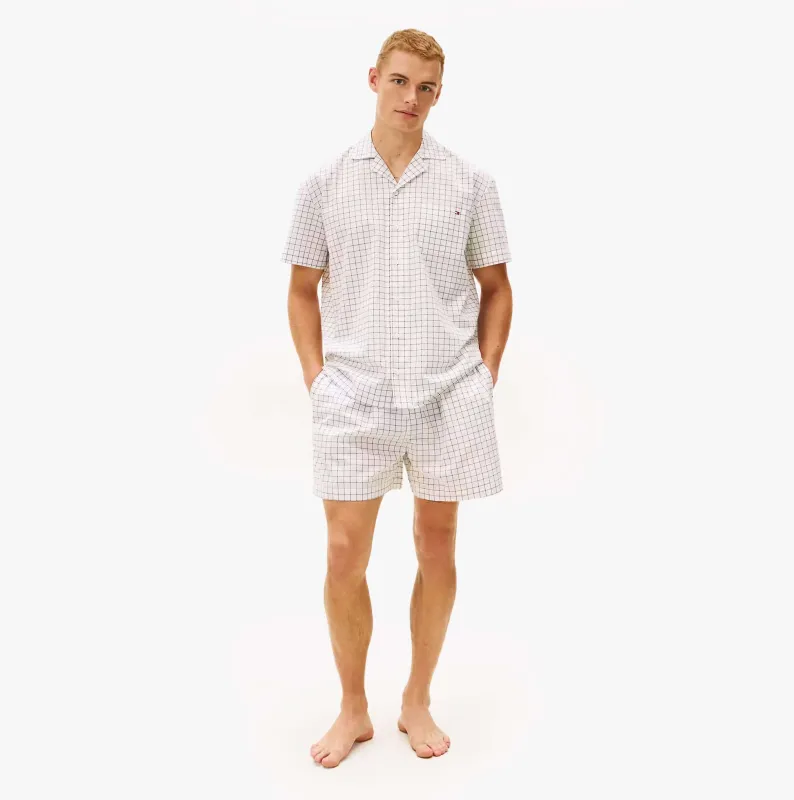 Tommy Hilfiger WOVEN PJ SET Mens Set Linear White Grid Check made by Tommy Hilfiger