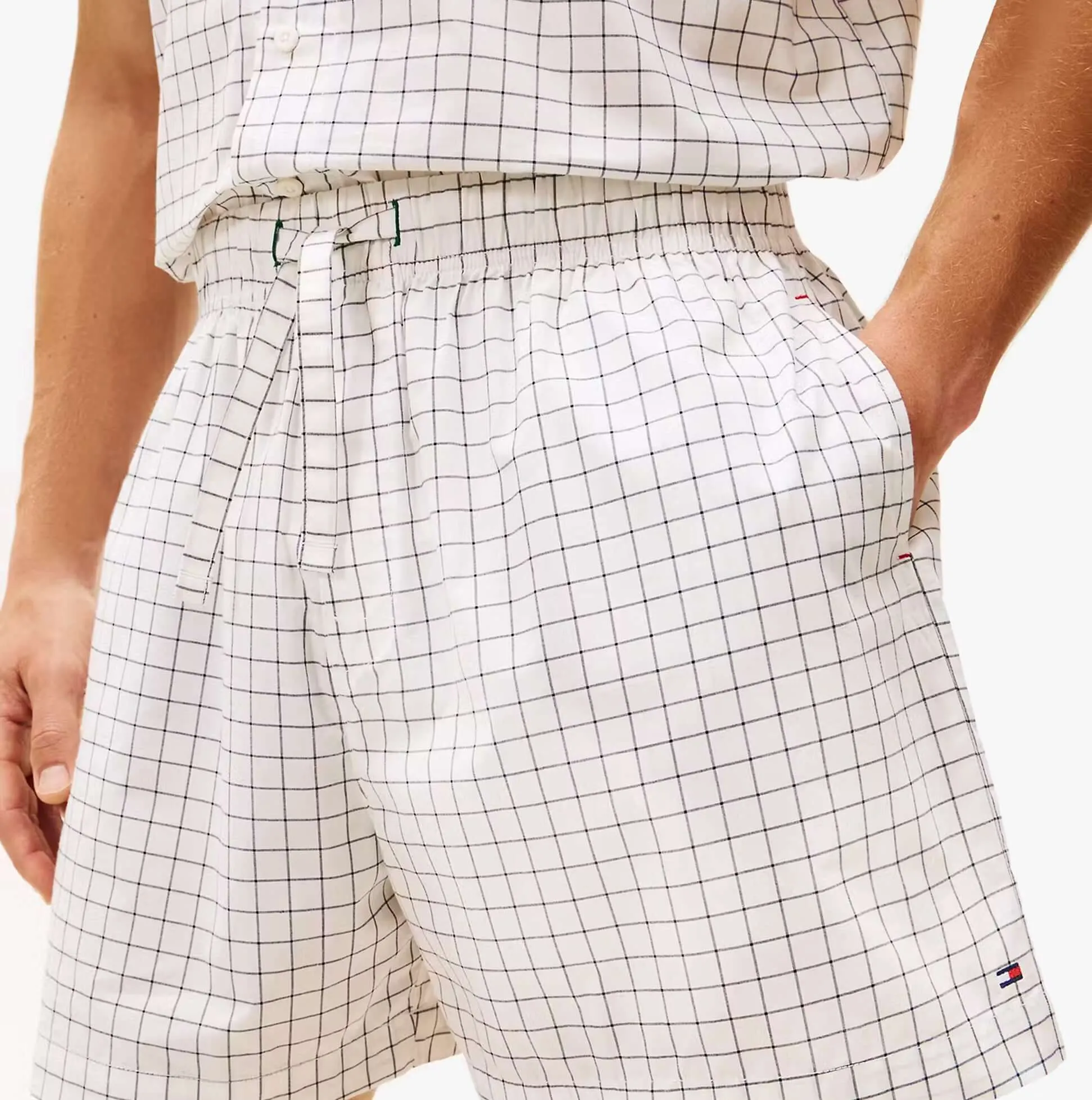 Tommy Hilfiger WOVEN PJ SET Mens Set Linear White Grid Check sold by Shuperb product image thumbnail 5