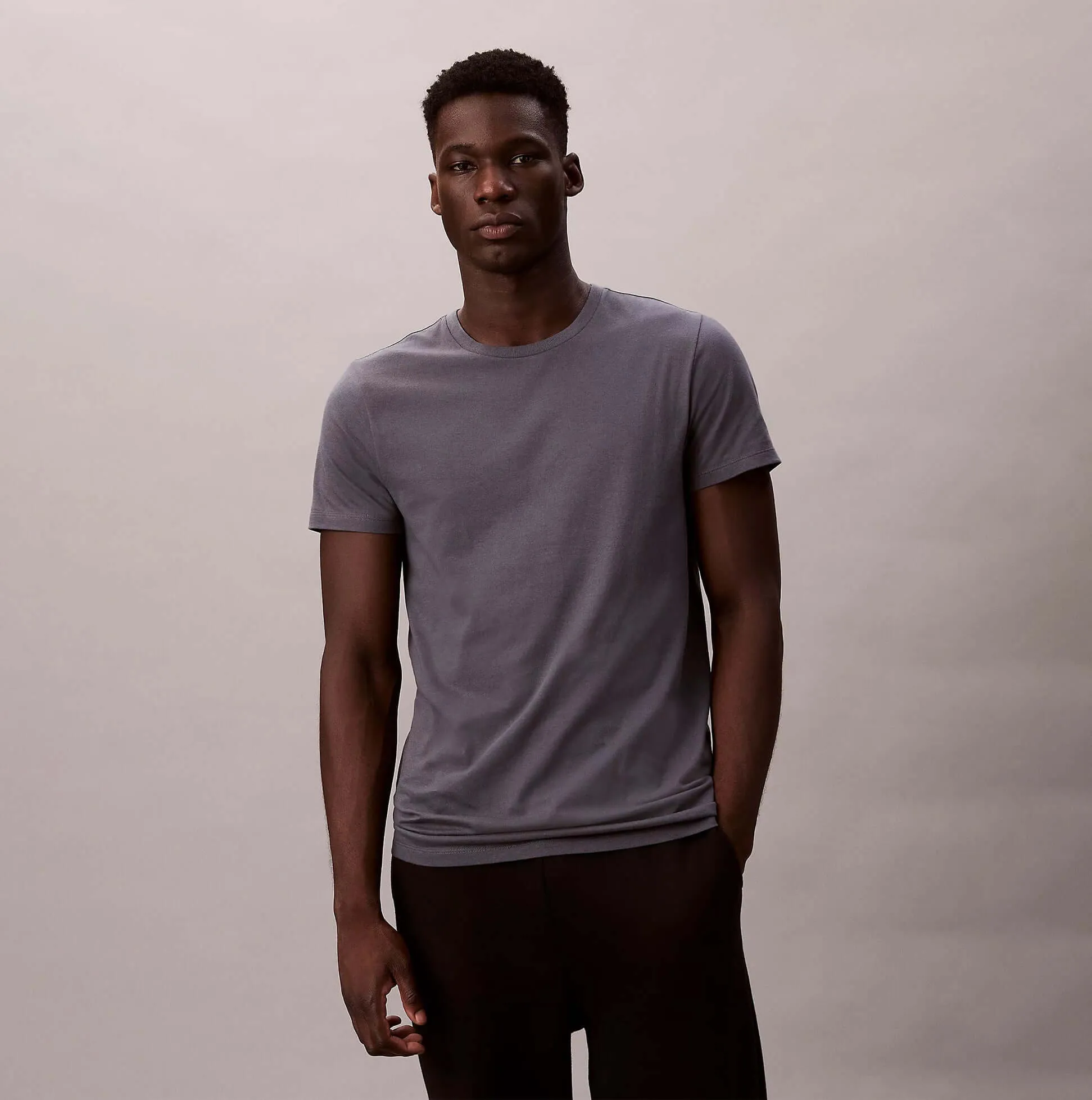 Calvin Klein S/S CREW NECK 3 PACK Mens T-Shirts & Tank Tops Multicoloured sold by Shuperb product image thumbnail 2
