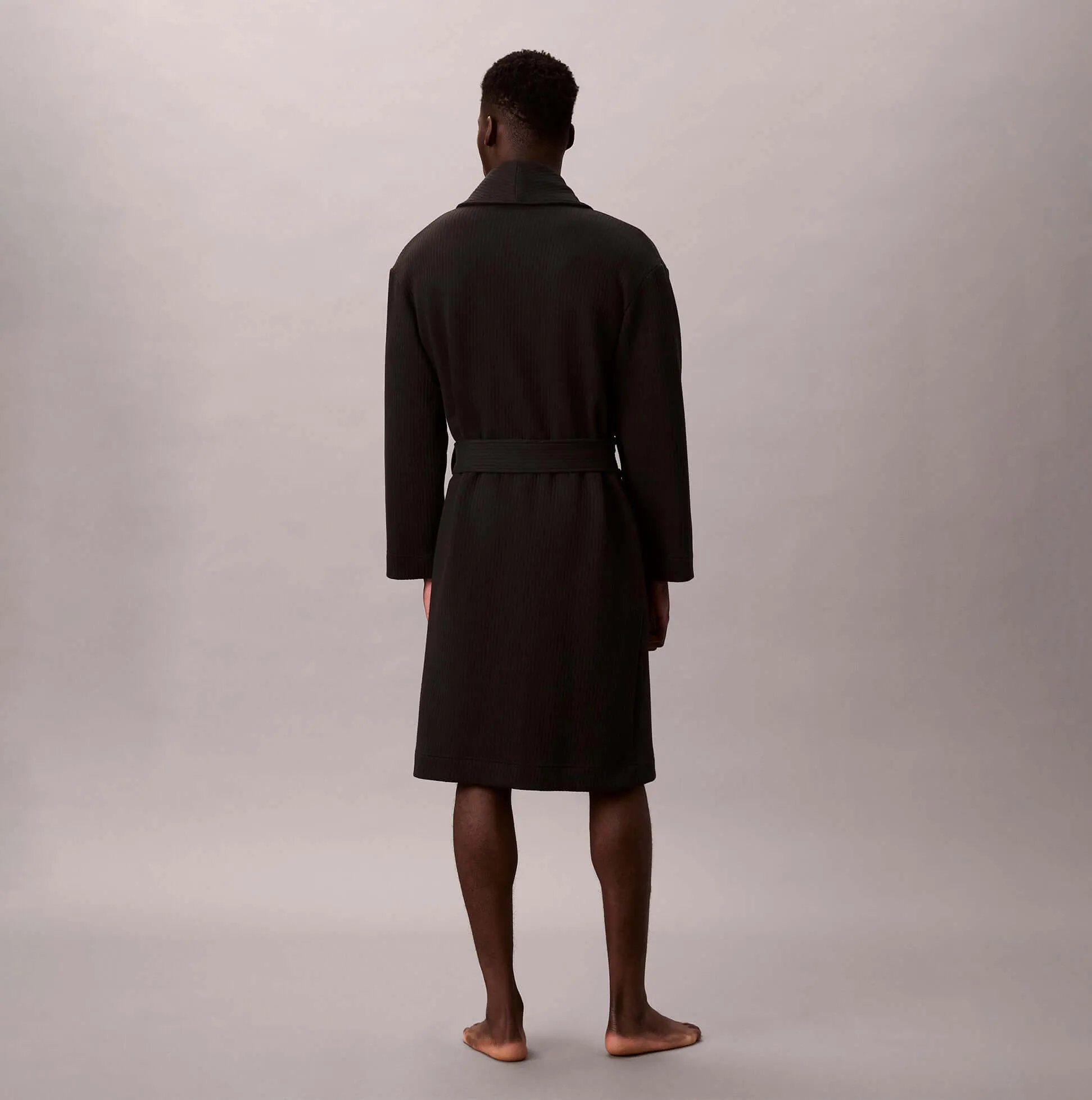 Calvin Klein QUILTED ROBE Mens Bathrobes Black sold by Shuperb product image thumbnail 4
