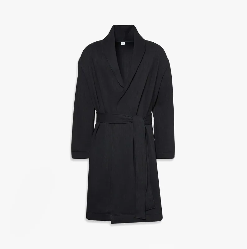Calvin Klein QUILTED ROBE Mens Bathrobes Black made by Calvin Klein