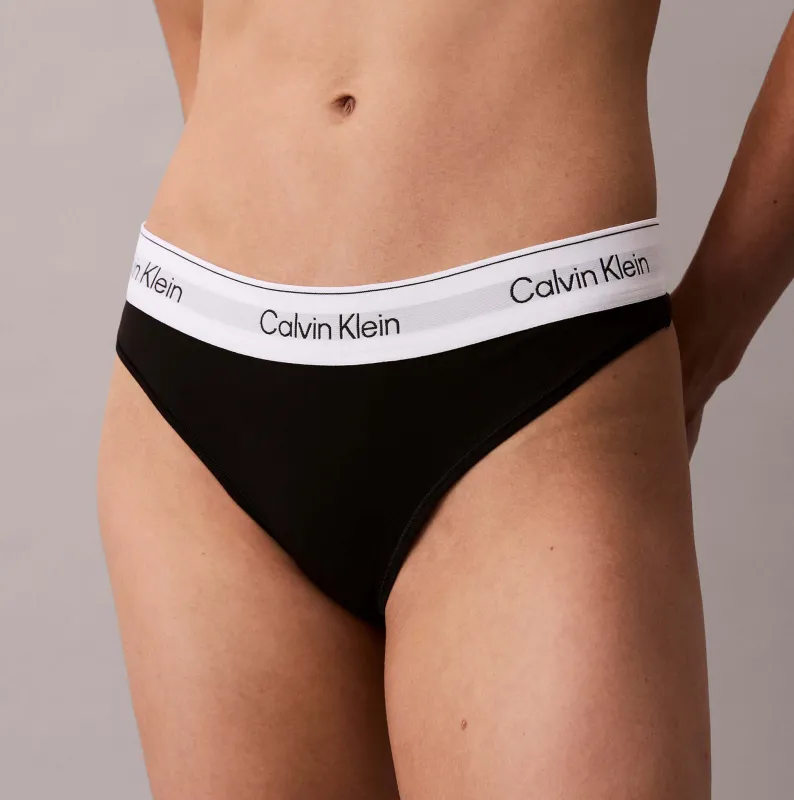 Calvin Klein Icon Cotton Modal Womens Thong Black sold by Shuperb