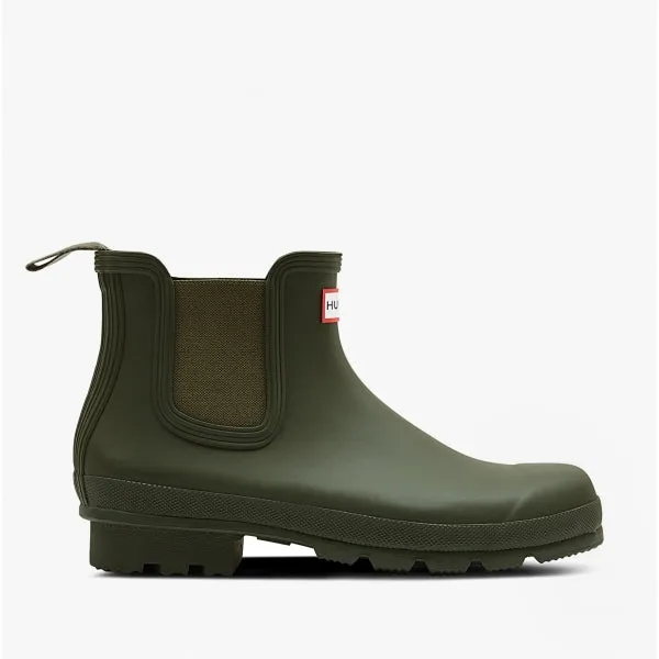 Hunter ORIGINAL CHELSEA Mens Wellies Dark Olive sold by Shuperb