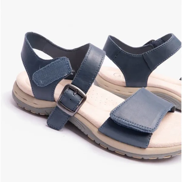 Free Spirit MAINE Womens Soft Leather Sandals Navy sold by Shuperb product image thumbnail 5